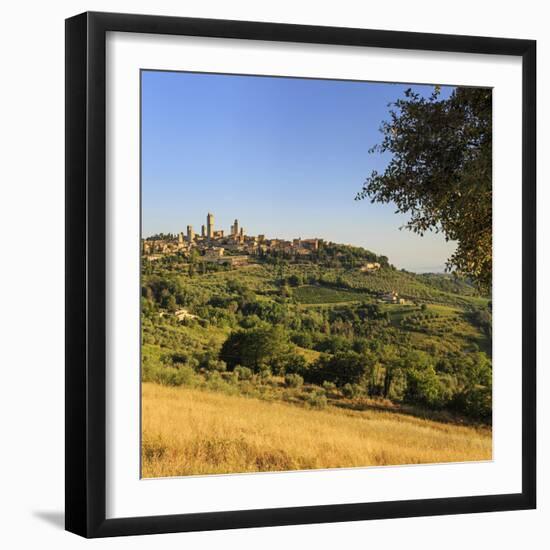 Italy, Italia. Tuscany, Toscana. Siena district, Val d'Elsa, San Gimignano.-Francesco Iacobelli-Framed Photographic Print