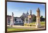 Italy, Italia. Veneto. Padova district. Padua, Padova. Prato della Valle and Santa Giustina Basilic-Francesco Iacobelli-Framed Photographic Print