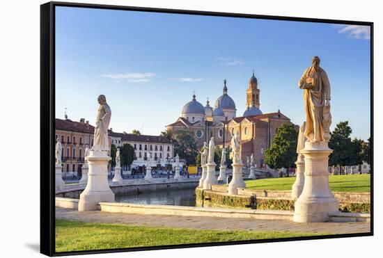 Italy, Italia. Veneto. Padova district. Padua, Padova. Prato della Valle and Santa Giustina Basilic-Francesco Iacobelli-Framed Stretched Canvas