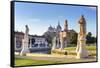 Italy, Italia. Veneto. Padova district. Padua, Padova. Prato della Valle and Santa Giustina Basilic-Francesco Iacobelli-Framed Stretched Canvas