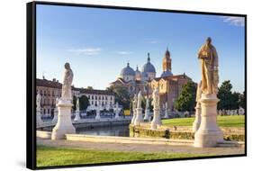 Italy, Italia. Veneto. Padova district. Padua, Padova. Prato della Valle and Santa Giustina Basilic-Francesco Iacobelli-Framed Stretched Canvas