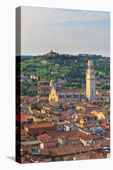 Italy, Italia Veneto, Verona District. Verona. Cathedral and View Towards Veronetta Quarter.-Francesco Iacobelli-Stretched Canvas