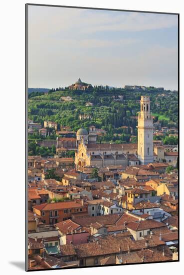 Italy, Italia Veneto, Verona District. Verona. Cathedral and View Towards Veronetta Quarter.-Francesco Iacobelli-Mounted Photographic Print