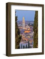 Italy, Italia Veneto, Verona District. Verona. View from Castel San Pietro-Francesco Iacobelli-Framed Photographic Print