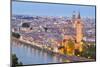 Italy, Italia Veneto, Verona District. Verona. View from Castel San Pietro-Francesco Iacobelli-Mounted Photographic Print