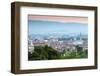 Italy, Italia. Veneto. Vicenza. The town from Monte Berico.-Francesco Iacobelli-Framed Photographic Print