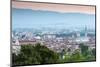 Italy, Italia. Veneto. Vicenza. The town from Monte Berico.-Francesco Iacobelli-Mounted Photographic Print