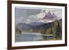 Italy: Lago Di Misurina in the Dolomites with Jagged Rocky Mountains in the Distance-Harrison Compton-Framed Photographic Print