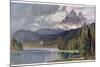 Italy: Lago Di Misurina in the Dolomites with Jagged Rocky Mountains in the Distance-Harrison Compton-Mounted Photographic Print