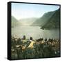 Italy, Lake Côme, the Second Basin-Leon, Levy et Fils-Framed Stretched Canvas