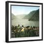 Italy, Lake Côme, the Second Basin-Leon, Levy et Fils-Framed Photographic Print