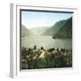 Italy, Lake Côme, the Second Basin-Leon, Levy et Fils-Framed Photographic Print