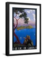 Italy - Lake Garda Travel Promotional Poster-Lantern Press-Framed Art Print