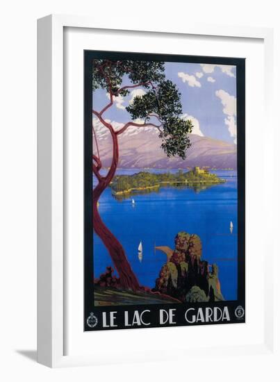 Italy - Lake Garda Travel Promotional Poster-Lantern Press-Framed Art Print