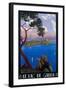 Italy - Lake Garda Travel Promotional Poster-Lantern Press-Framed Art Print