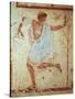 Italy, Latium Region, Tarquinia, Etruscan Necropolis, Tomb of Triclinium Depicting Dancer-null-Stretched Canvas