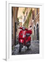 Italy, Lazio, Rome, Trastevere, Red Vespa-Jane Sweeney-Framed Photographic Print