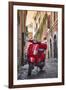 Italy, Lazio, Rome, Trastevere, Red Vespa-Jane Sweeney-Framed Photographic Print