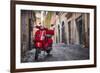 Italy, Lazio, Rome, Trastevere, Red Vespa-Jane Sweeney-Framed Photographic Print