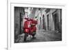 Italy, Lazio, Rome, Trastevere, Red Vespa-Jane Sweeney-Framed Premium Photographic Print