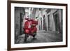 Italy, Lazio, Rome, Trastevere, Red Vespa-Jane Sweeney-Framed Premium Photographic Print