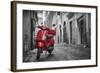 Italy, Lazio, Rome, Trastevere, Red Vespa-Jane Sweeney-Framed Photographic Print