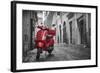 Italy, Lazio, Rome, Trastevere, Red Vespa-Jane Sweeney-Framed Photographic Print