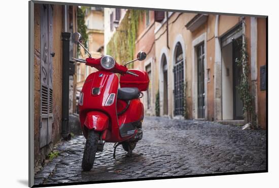 Italy, Lazio, Rome, Trastevere, Red Vespa-Jane Sweeney-Mounted Photographic Print