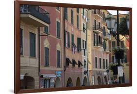 Italy, Liguria Province, Santa Margherita Ligure, pastel buildings-Alan Klehr-Framed Photographic Print