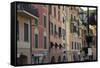 Italy, Liguria Province, Santa Margherita Ligure, pastel buildings-Alan Klehr-Framed Stretched Canvas