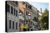 Italy, Liguria Province, Santa Margherita Ligure, pastel buildings-Alan Klehr-Stretched Canvas