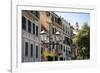 Italy, Liguria Province, Santa Margherita Ligure, pastel buildings-Alan Klehr-Framed Photographic Print