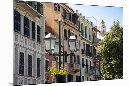 Italy, Liguria Province, Santa Margherita Ligure, pastel buildings-Alan Klehr-Mounted Photographic Print