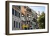 Italy, Liguria Province, Santa Margherita Ligure, pastel buildings-Alan Klehr-Framed Photographic Print