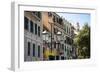 Italy, Liguria Province, Santa Margherita Ligure, pastel buildings-Alan Klehr-Framed Photographic Print