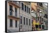 Italy, Liguria, Santa Margherita Ligure. Pastel buildings-Alan Klehr-Framed Stretched Canvas