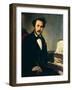 Italy, Lombardy, Bergamo, Portrait of Italian Composer Gaetano Donizetti-null-Framed Giclee Print