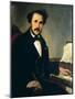 Italy, Lombardy, Bergamo, Portrait of Italian Composer Gaetano Donizetti-null-Mounted Giclee Print