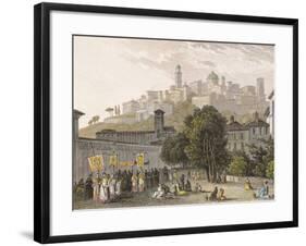 Italy, Lombardy, Bergamo, View of City-null-Framed Giclee Print