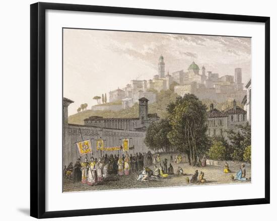 Italy, Lombardy, Bergamo, View of City-null-Framed Giclee Print