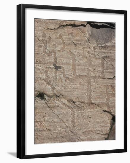 Italy, Lombardy, Camonica Valley, Petroglyphs on Rock-null-Framed Giclee Print