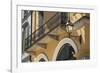 Italy, Lombardy, Cremona. Balcony with wrought iron work-Alan Klehr-Framed Photographic Print