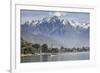 Italy, Lombardy, Lake Como, Northern Branch of Lake Como and the Town of Gravedona-ClickAlps-Framed Photographic Print