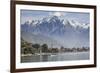 Italy, Lombardy, Lake Como, Northern Branch of Lake Como and the Town of Gravedona-ClickAlps-Framed Photographic Print