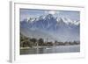 Italy, Lombardy, Lake Como, Northern Branch of Lake Como and the Town of Gravedona-ClickAlps-Framed Photographic Print