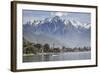 Italy, Lombardy, Lake Como, Northern Branch of Lake Como and the Town of Gravedona-ClickAlps-Framed Photographic Print