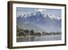 Italy, Lombardy, Lake Como, Northern Branch of Lake Como and the Town of Gravedona-ClickAlps-Framed Photographic Print