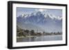 Italy, Lombardy, Lake Como, Northern Branch of Lake Como and the Town of Gravedona-ClickAlps-Framed Photographic Print