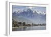 Italy, Lombardy, Lake Como, Northern Branch of Lake Como and the Town of Gravedona-ClickAlps-Framed Photographic Print