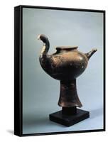 Italy, Lombardy, Lamp Made from Dark Terracotta, from Golasecca Culture-null-Framed Stretched Canvas